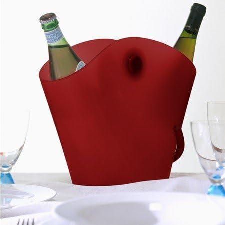 White Insulated Plastic Wine Cooler with Handle