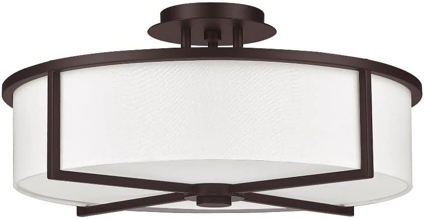 Livex Lighting Wesley 4 - Light Semi-Flush Mount in  Bronze