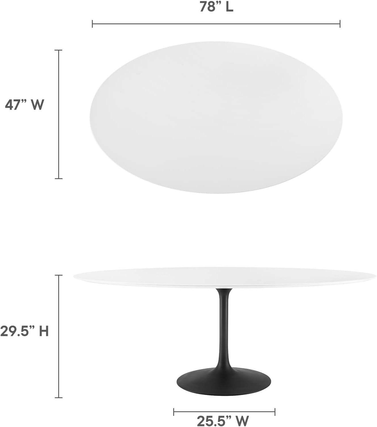 Modway Orchid Fein Oval Dining Table