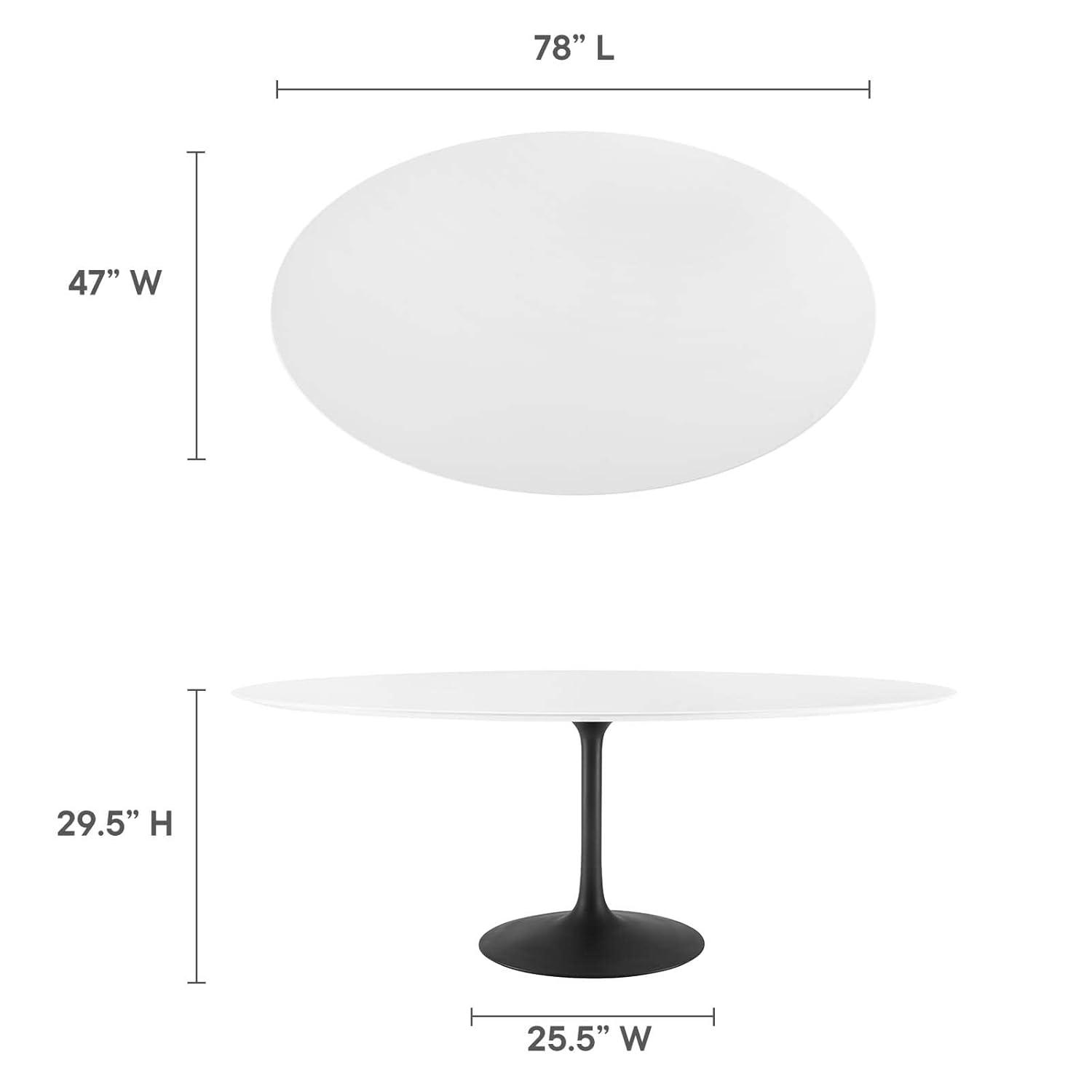 Modway Orchid Fein Oval Dining Table