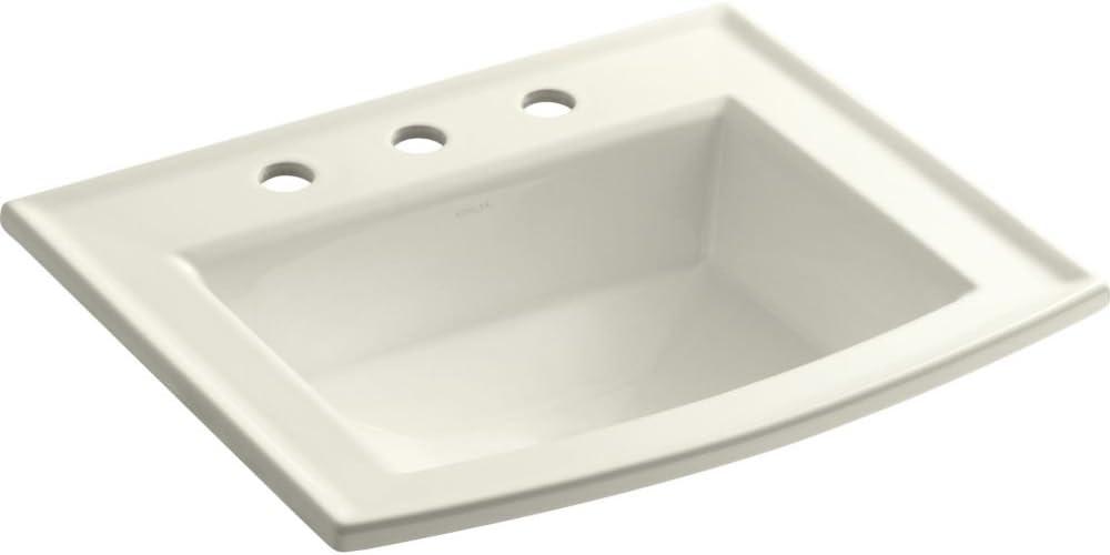 Archer® Vitreous China Rectangular Drop-In Bathroom Sink with Overflow