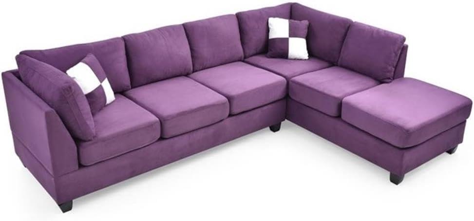 Maykoosh Suburban Soiree Sectional Sofa, Purple