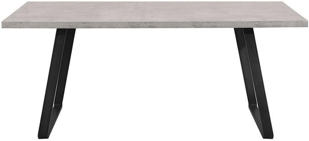 Armen Living Coronado Wood & Metal Dining Table in Cement Gray/Black