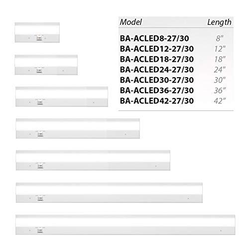BA-ACLED36-27/30WT-WAC Lighting-Duo-19.5W 2700/3000K 1 LED Light Bar in Contemporary Style-2.75 Inches Wide by 1 Inch High-White Finish
