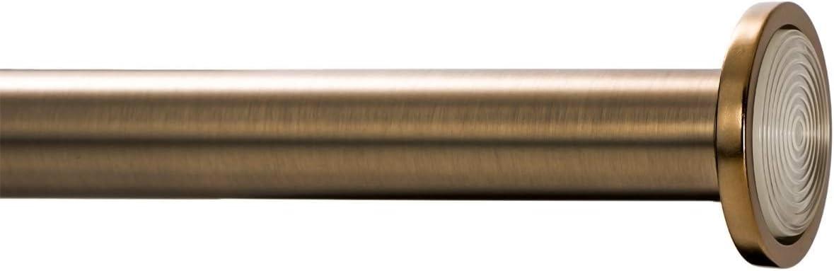 Warm Gold Adjustable Tension Curtain Rod, 36 to 54 Inch