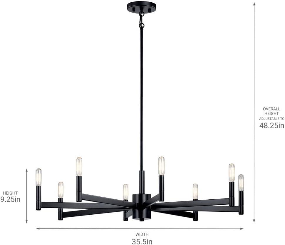 Kichler Lighting Erzo 8 - Light Chandelier ,  Black