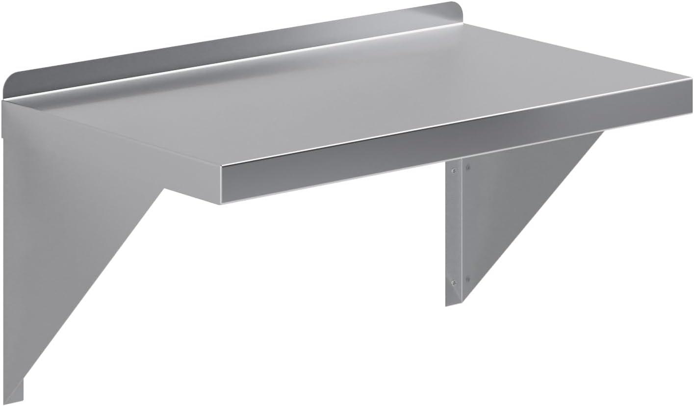 24" x 14" Stainless Steel Wall Shelf with Brackets