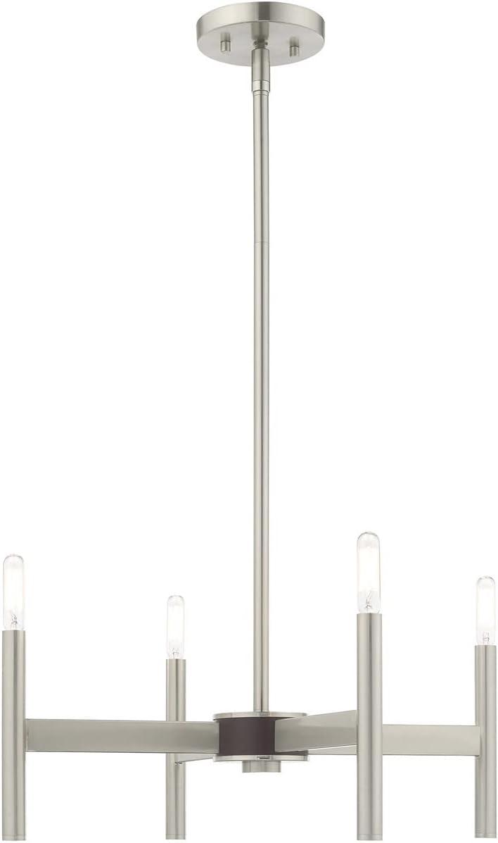 Livex Lighting Copenhagen 4 - Light Chandelier in  Brushed Nickel