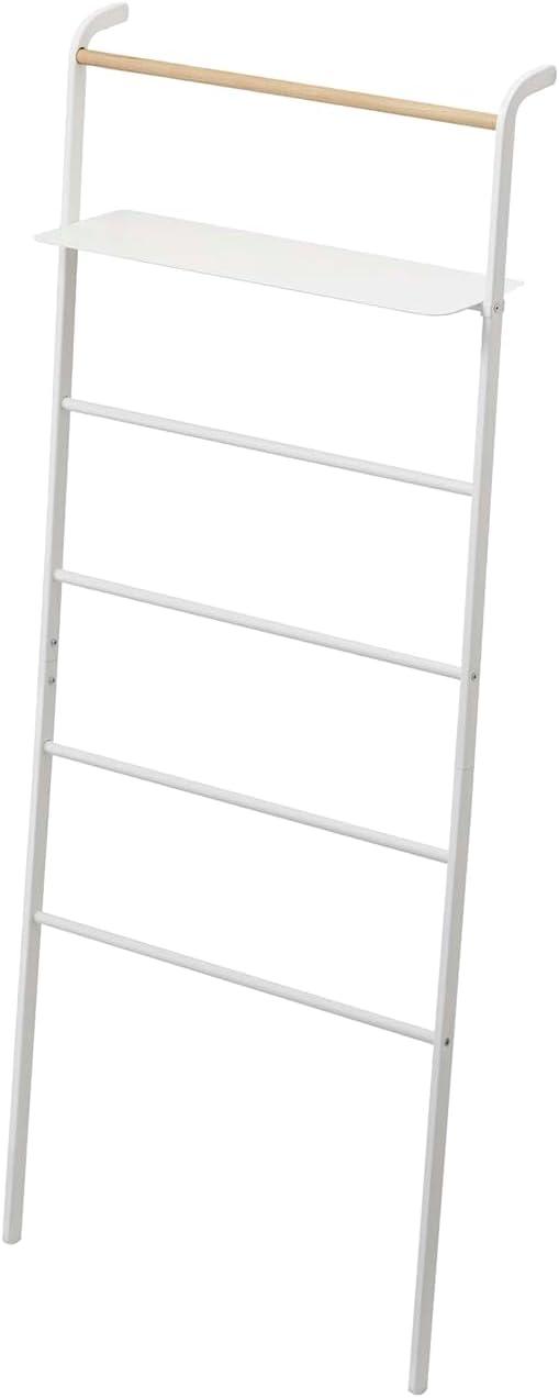 Yamazaki Home Leaning Ladder With Shelf, Space Saving, Steel