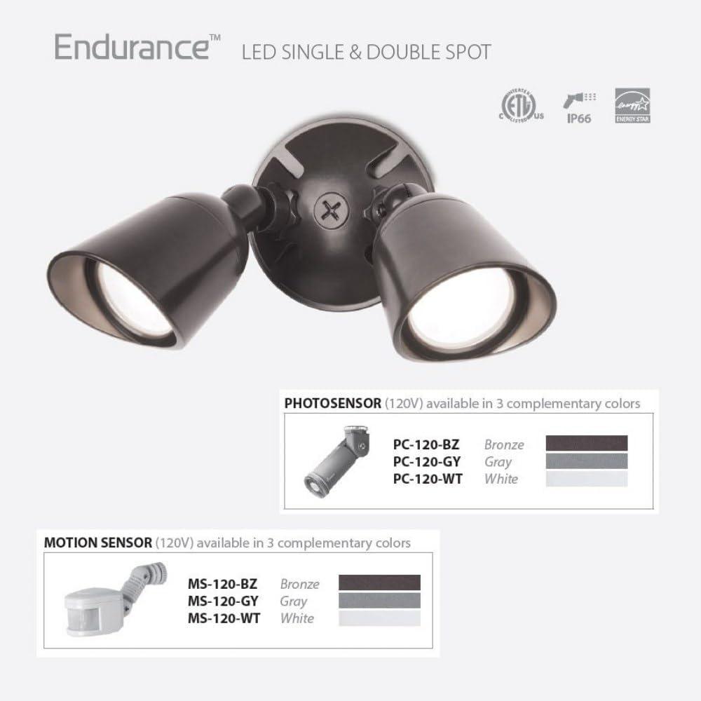WAC Lighting Endurance™ 2 - Head LED Hardwired Outdoor Security Flood Light
