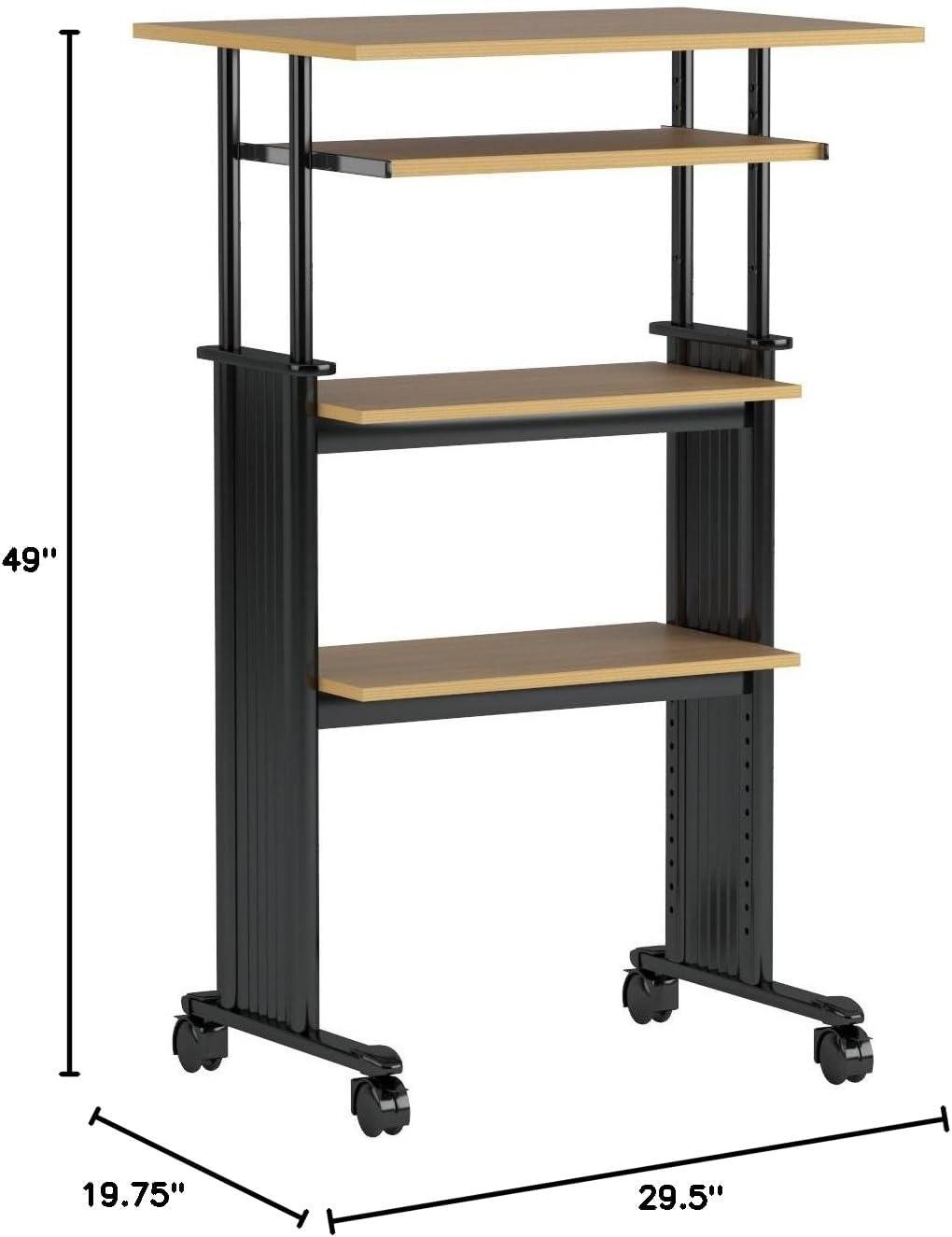 MUV Adjustable Stand-Up Workstation AV Cart