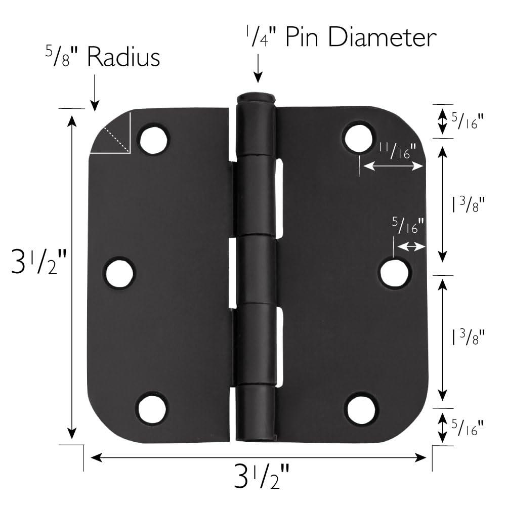 Design House 3.5" H x 3.5" W Butt Bearing Door Hinge (Set of 10)