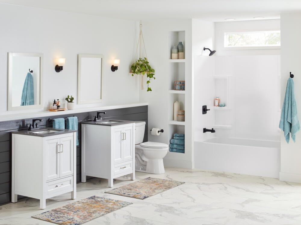 Ashlyn Centerset Bathroom Faucet with Drain Assembly, 2-handle Bathroom Sink Faucet