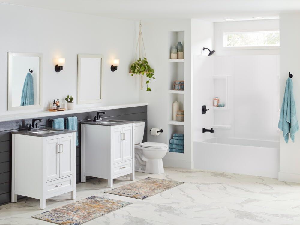 Ashlyn Centerset Bathroom Faucet with Drain Assembly, 2-handle Bathroom Sink Faucet