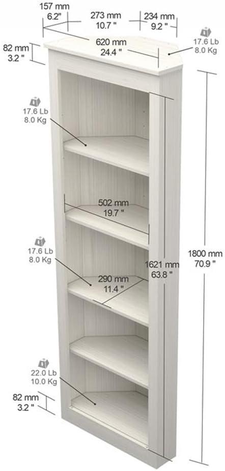 5 Level Corner Bookshelf  - Inval