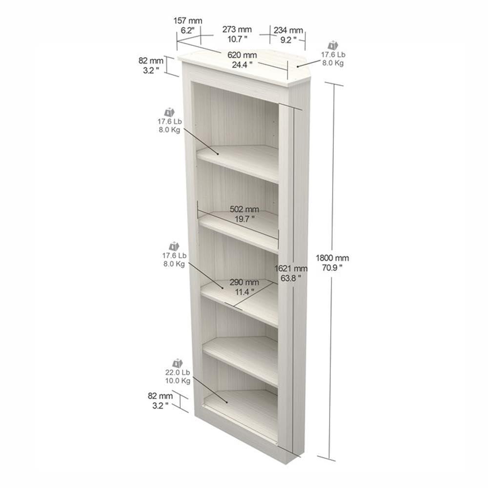 5 Level Corner Bookshelf  - Inval