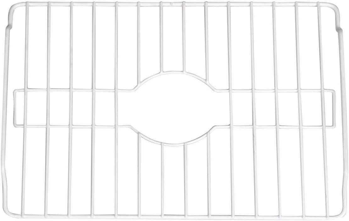SOFINNI Sink Protectors for Kitchen Sink Bottom with White Coating Grate Insert Grid Sink Bowl Drying Rack Steel Medium (12.5" x 16.25")
