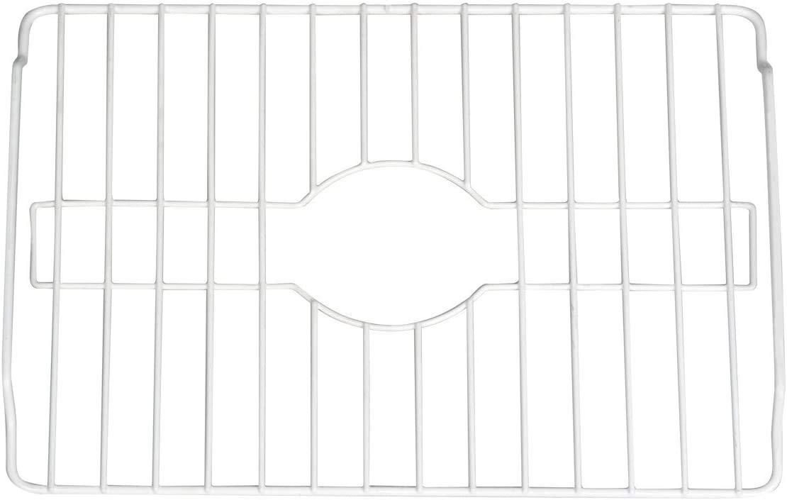 SOFINNI Sink Protectors for Kitchen Sink Bottom with White Coating Grate Insert Grid Sink Bowl Drying Rack Steel Medium (12.5" x 16.25")