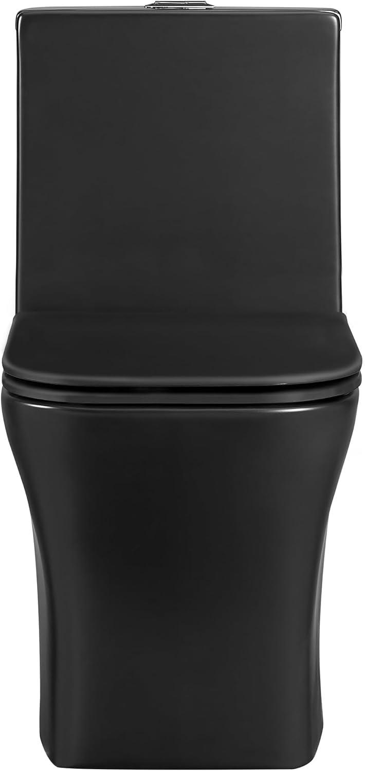 Concorde One Piece Square Toilet Dual Flush, Brushed Gold Hardware 1.1/1.6 gpf