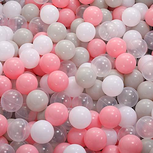 Anvazise 100Pcs Ball Pit Balls Thickened Eco-friendly Smooth Reusable Bite-resistant Hand-on Ability PE Material Macaron Color Pit Balls Kindergarten Toy