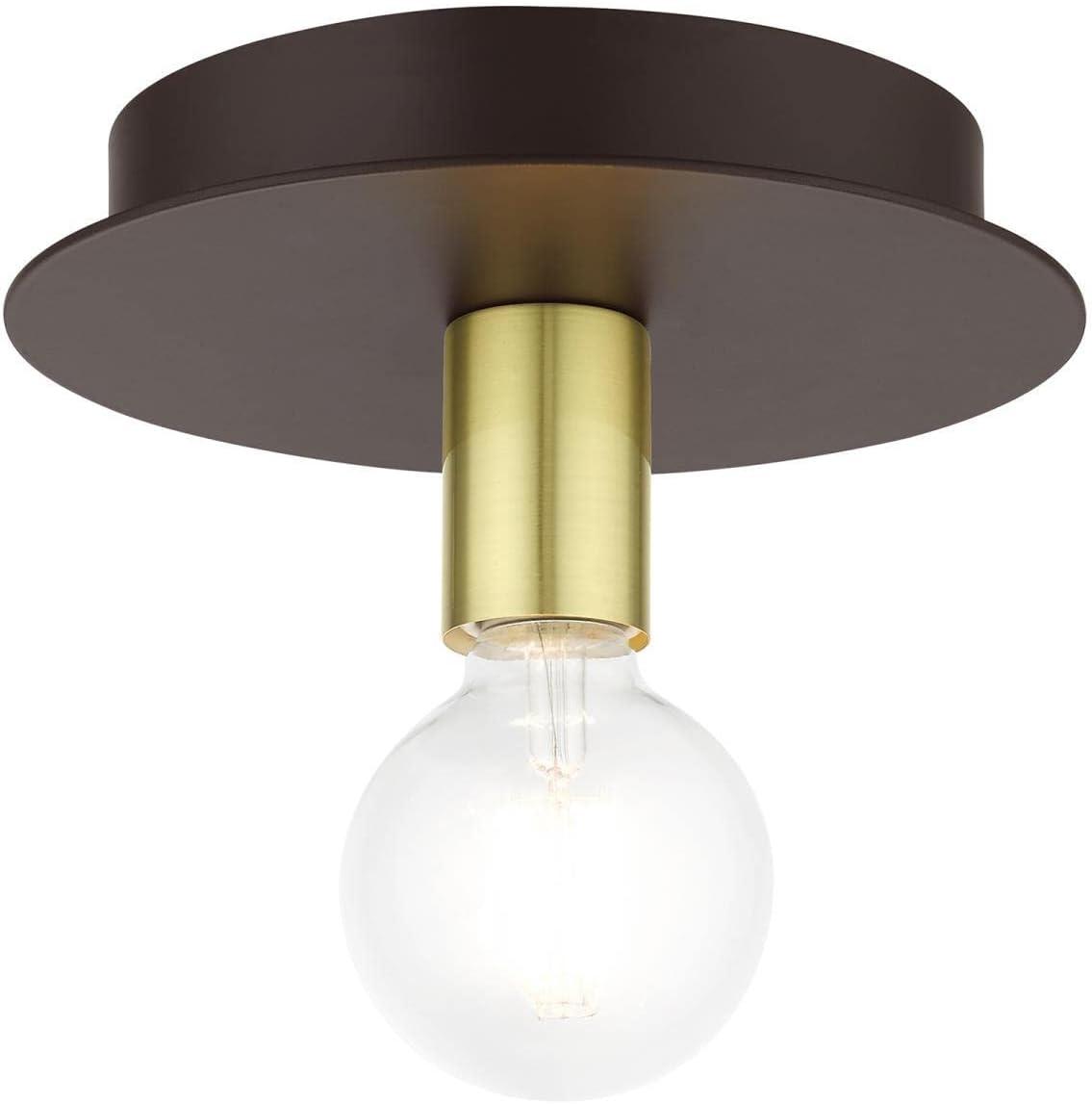 Livex Lighting Hillview 1 - Light Flush Mount in  Bronze