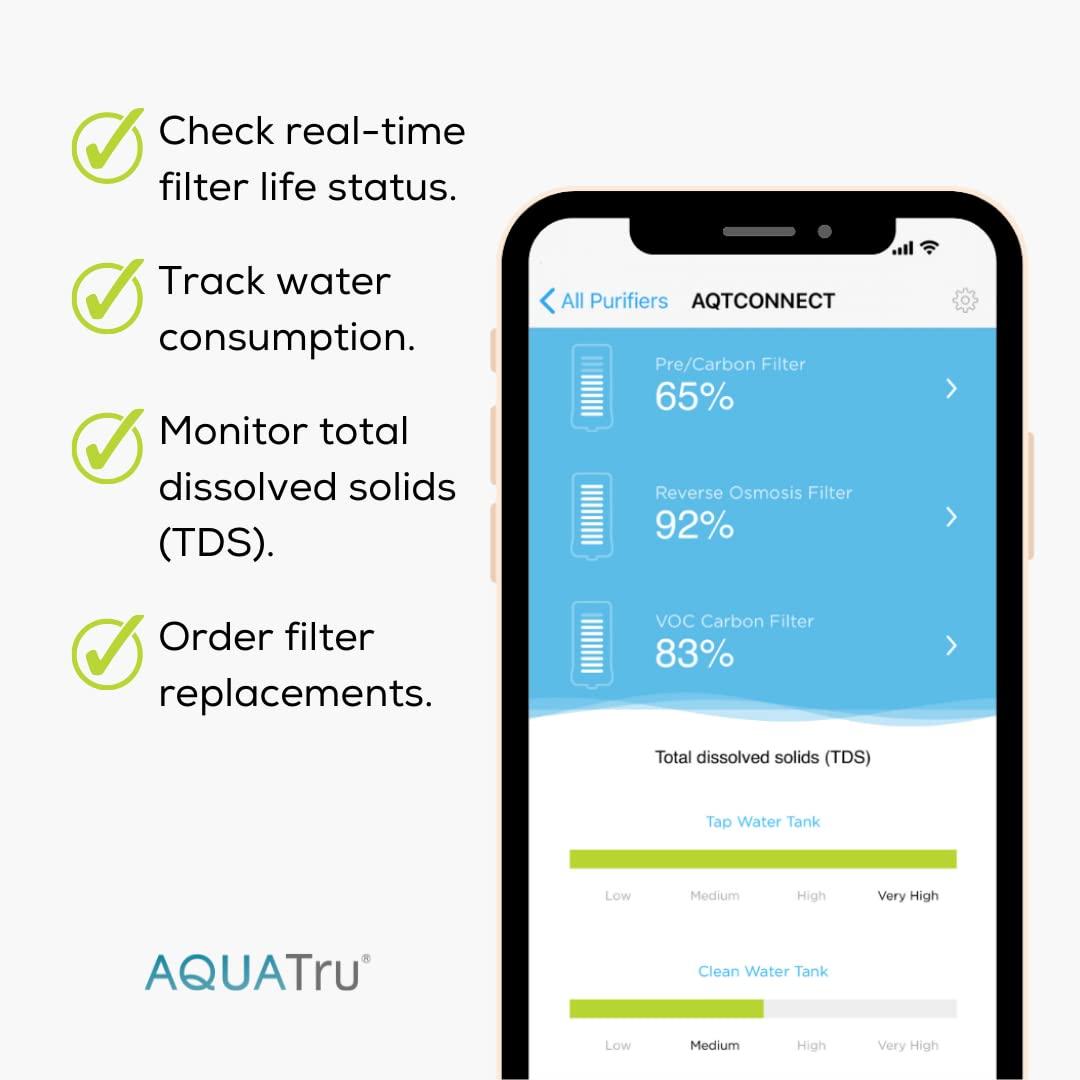 AquaTru White and Gray Countertop Water Filtration System