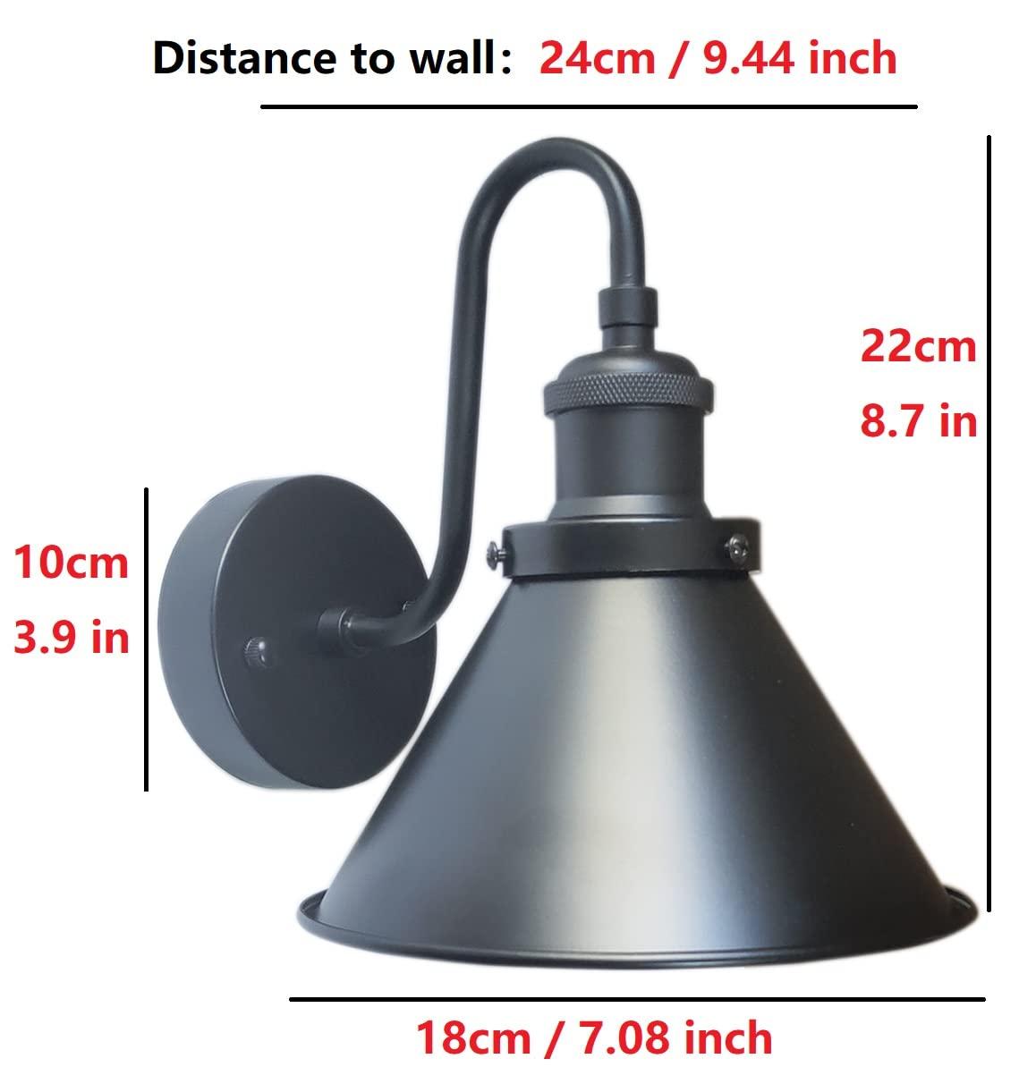Battery Operated Wall Sconce Decor Set of 2, Black Wireless Wall Sconces with Remote, Dimmable Vintage Led Wall Lights, Wall Lamp for Bedroom Farmhouse Gallery