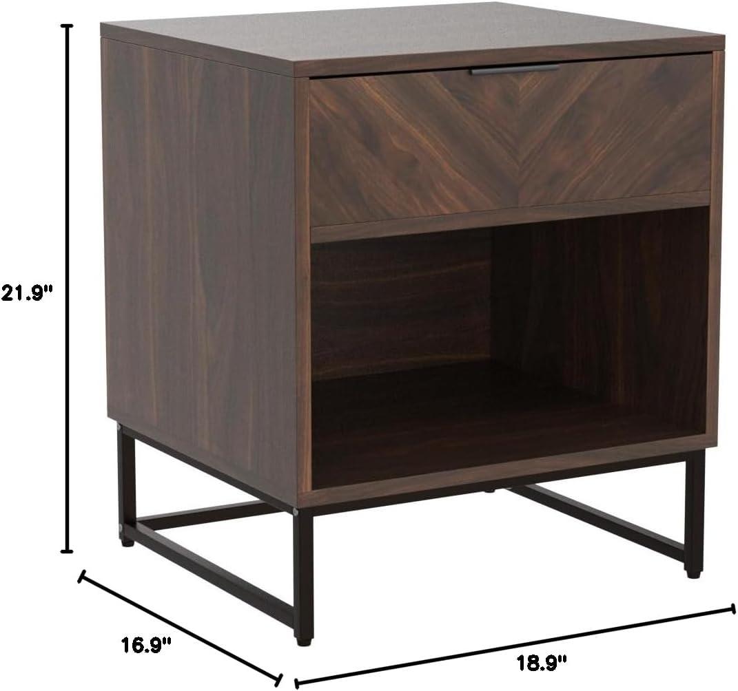 19'' W Metal Nightstand