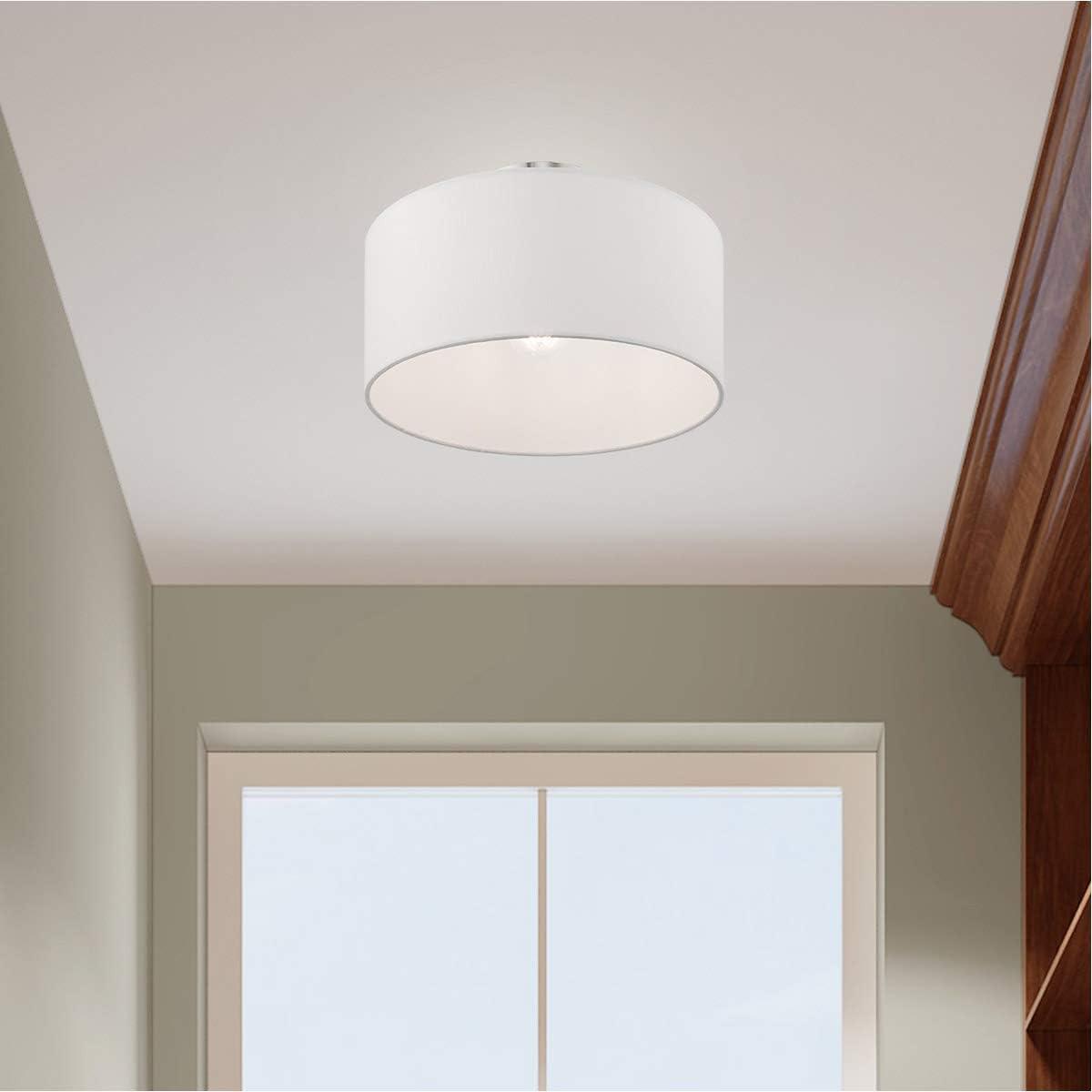 Livex Lighting Meridian 1 - Light Semi-Flush Mount in  Brushed Nickel