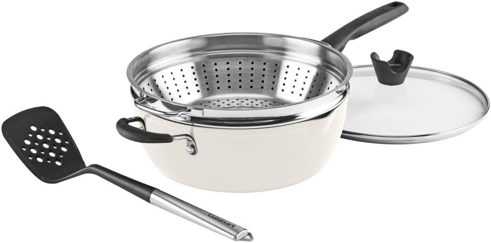 Cuisinart Preferred Pan 4 Piece Set (4.5 Qt. Multi-Purpose Pan with Cover, Steamer, Slotted Turner)