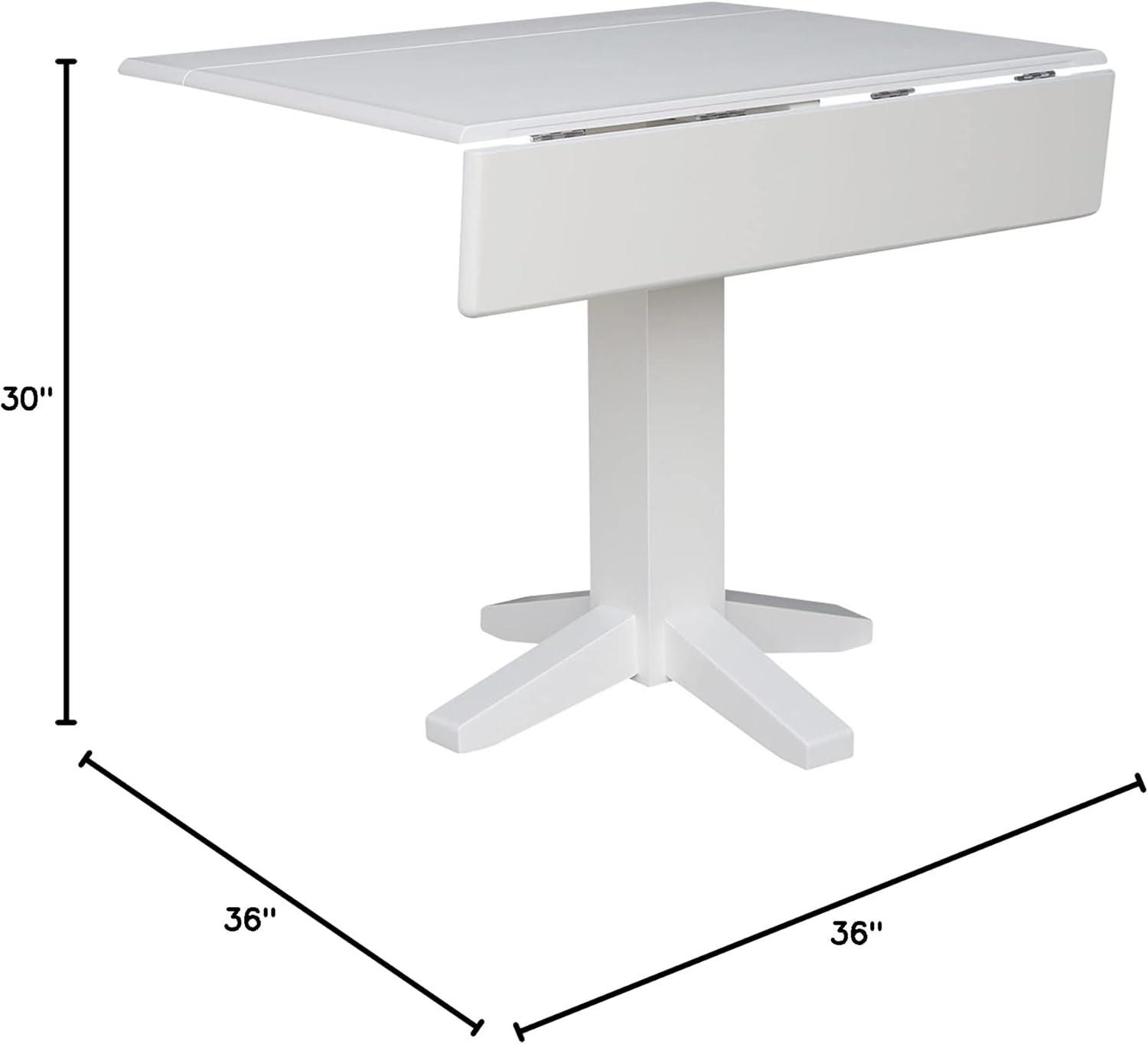 36" Sanders Square Dual Drop Leaf Dining Table - International Concepts