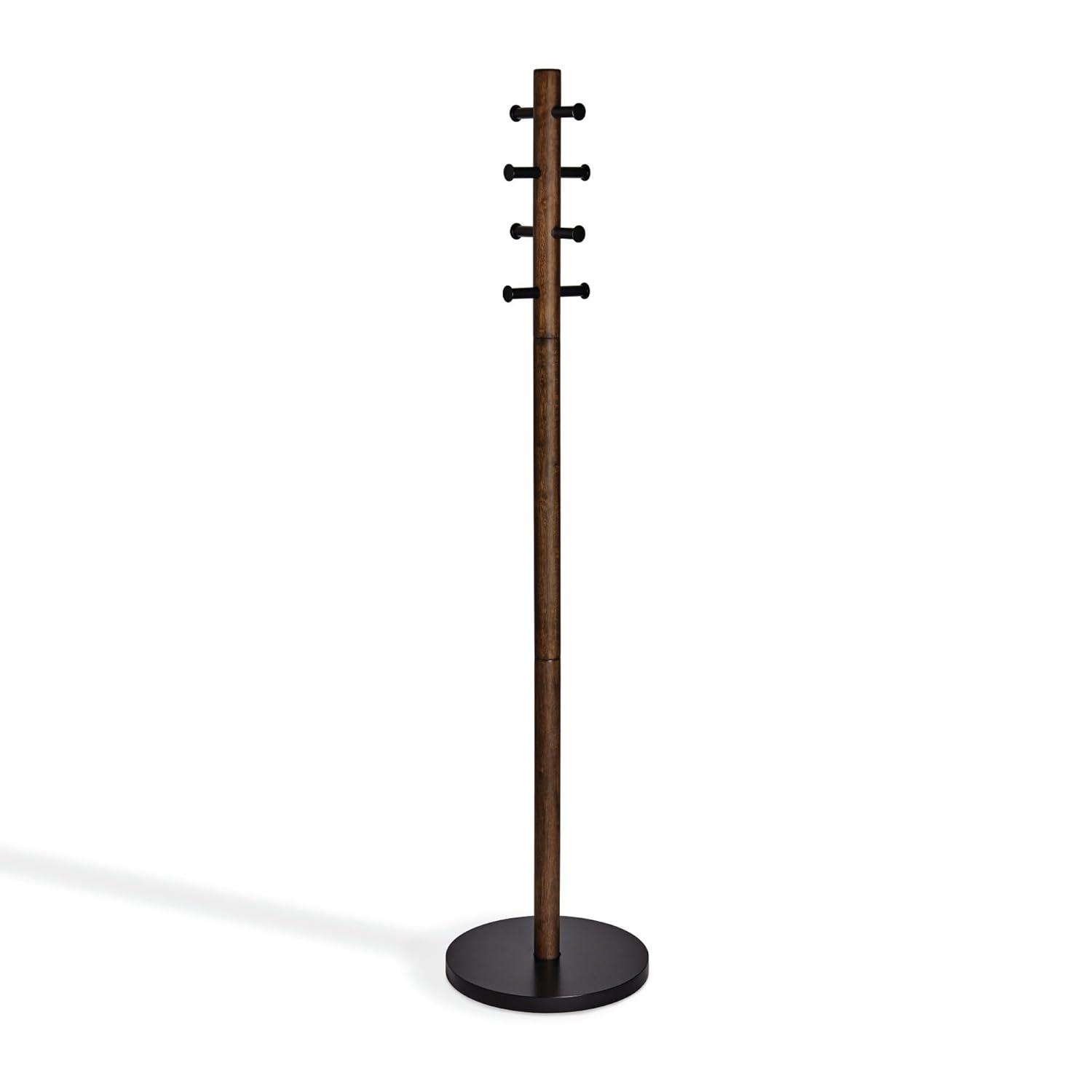 Pillar 8 - Hook Freestanding Solid Wood Coat Rack