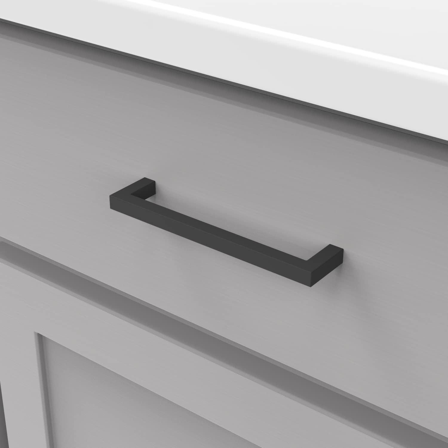 Heritage Designs Kitchen Cabinet Handles, 5 1/16" Square Drawer Pulls for Cabinet Doors, Dresser Drawers