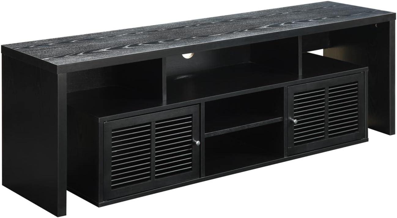 Convenience Concepts Designs2Go Lexington 59" TV Stand in Black Wood Finish