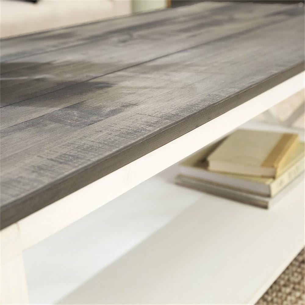 19" 1 Drawer Wood Side Table - Reclaimed Barnwood / White Wash