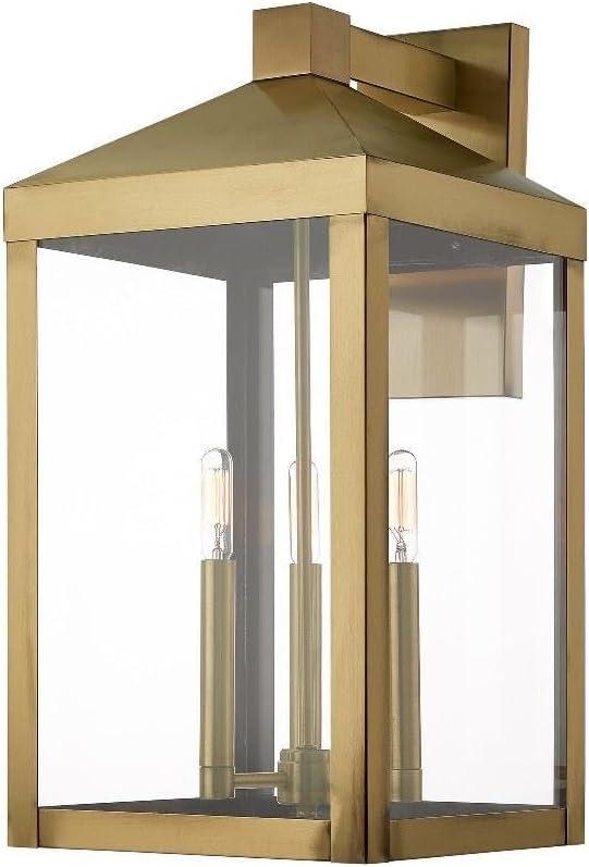 Livex Lighting Nyack 3 - Light Wall Light in  Antique Brass