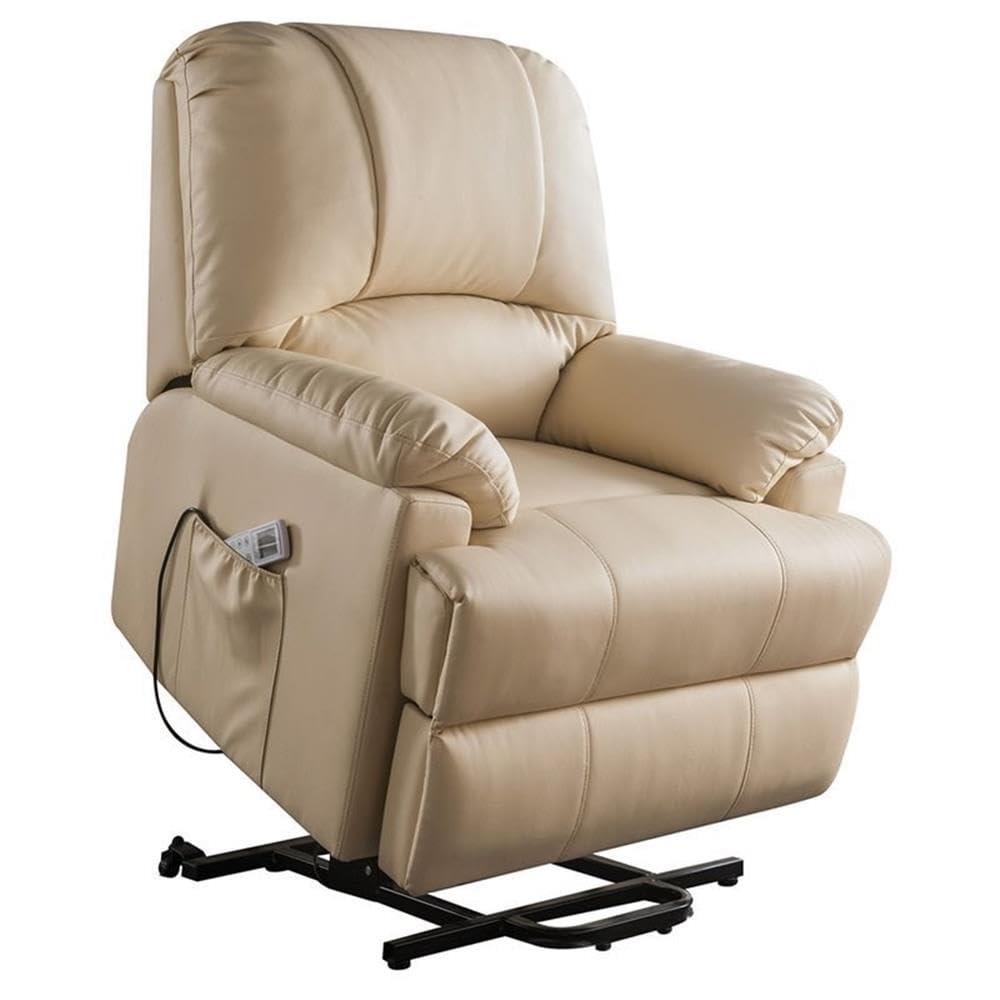 ACME Ixora Recliner with Power Lift and Massage in Beige