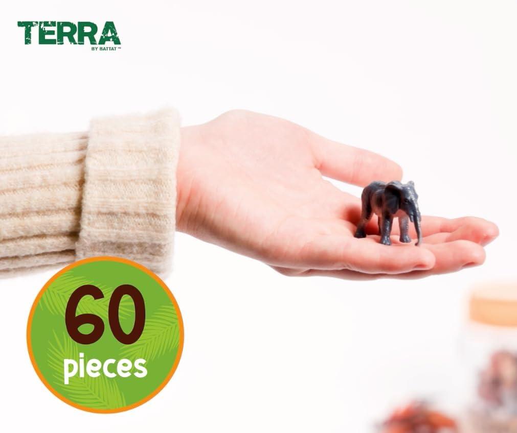 Terra Wild Animal Figures, 60-Piece Set