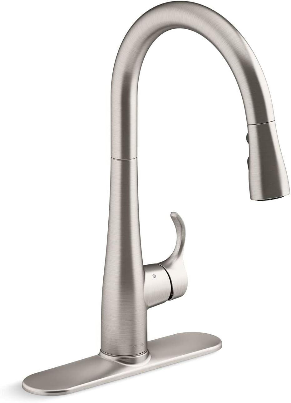 Simplice Touchless Pull-Down Kitchen Sink Faucet with Three-Function Sprayhead