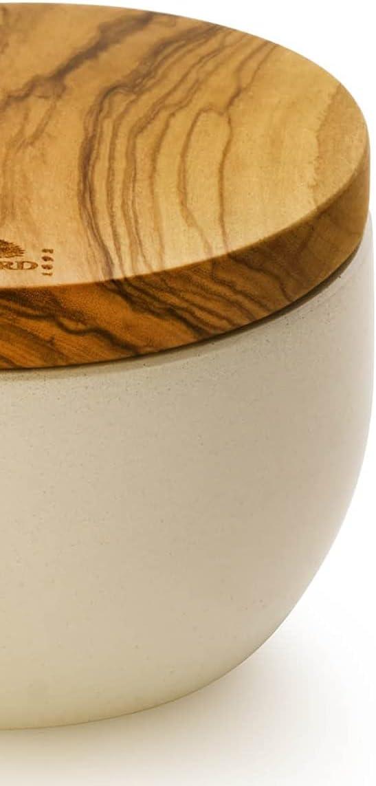 Berard France Olive Wood & Concrete Salt Keeper Box