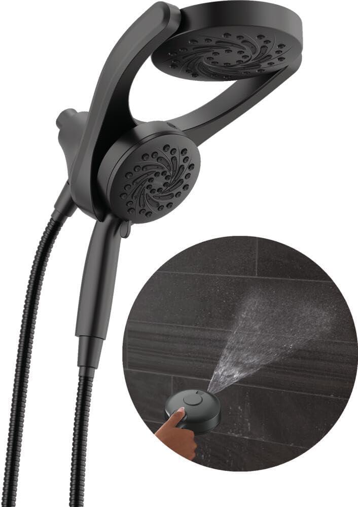 5-Setting HydroRain 2-in-1 Dual Shower Head with ProClean Spray