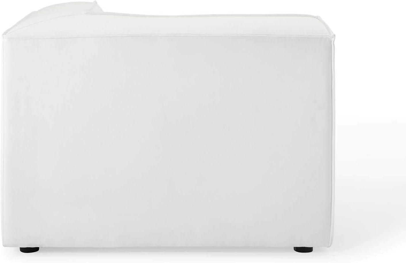 Modway Restore Sectional Sofa Corner Chair White: Upholstered Polyester, Wood Frame, Modern Style