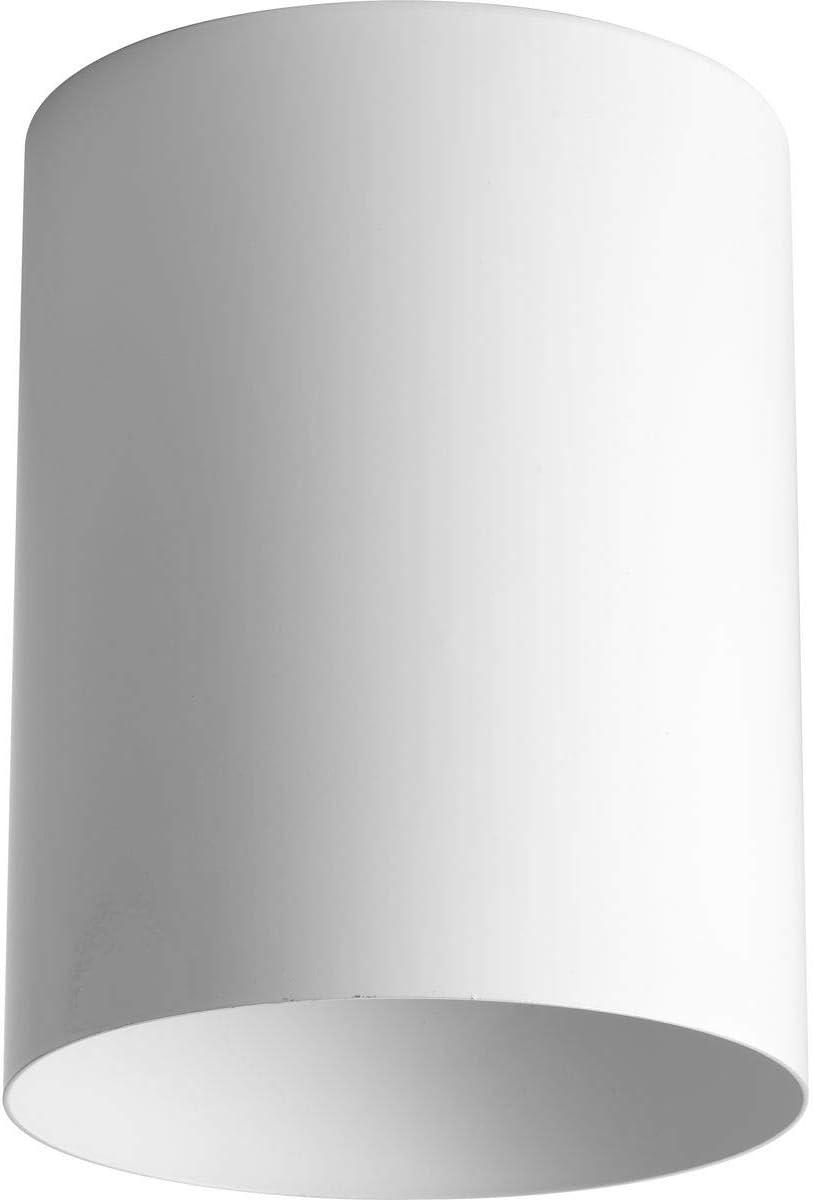 Progress Lighting, Cylinder, 1-Light, Flush Mount, Antique Bronze, LED Collection: Cylinder, Material: Aluminum, Finish Color: White