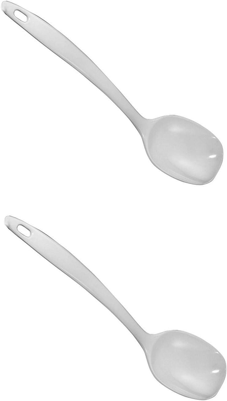 White Hard Plastic 11-Inch Basting Spoon Set