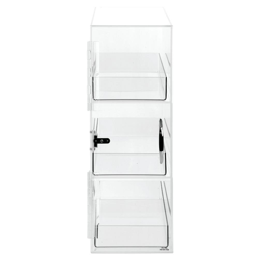 Clear Acrylic 3-Tier Bread Case with Chrome Handle