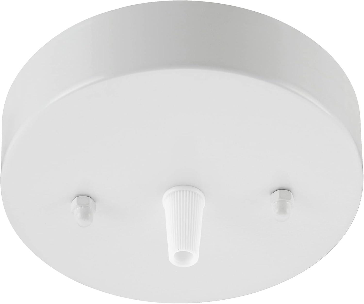 Aspen Creative 21512-22 Canopy Kit, 5-1/8"D, 7/16" Center Hole, Matte White, 2PK