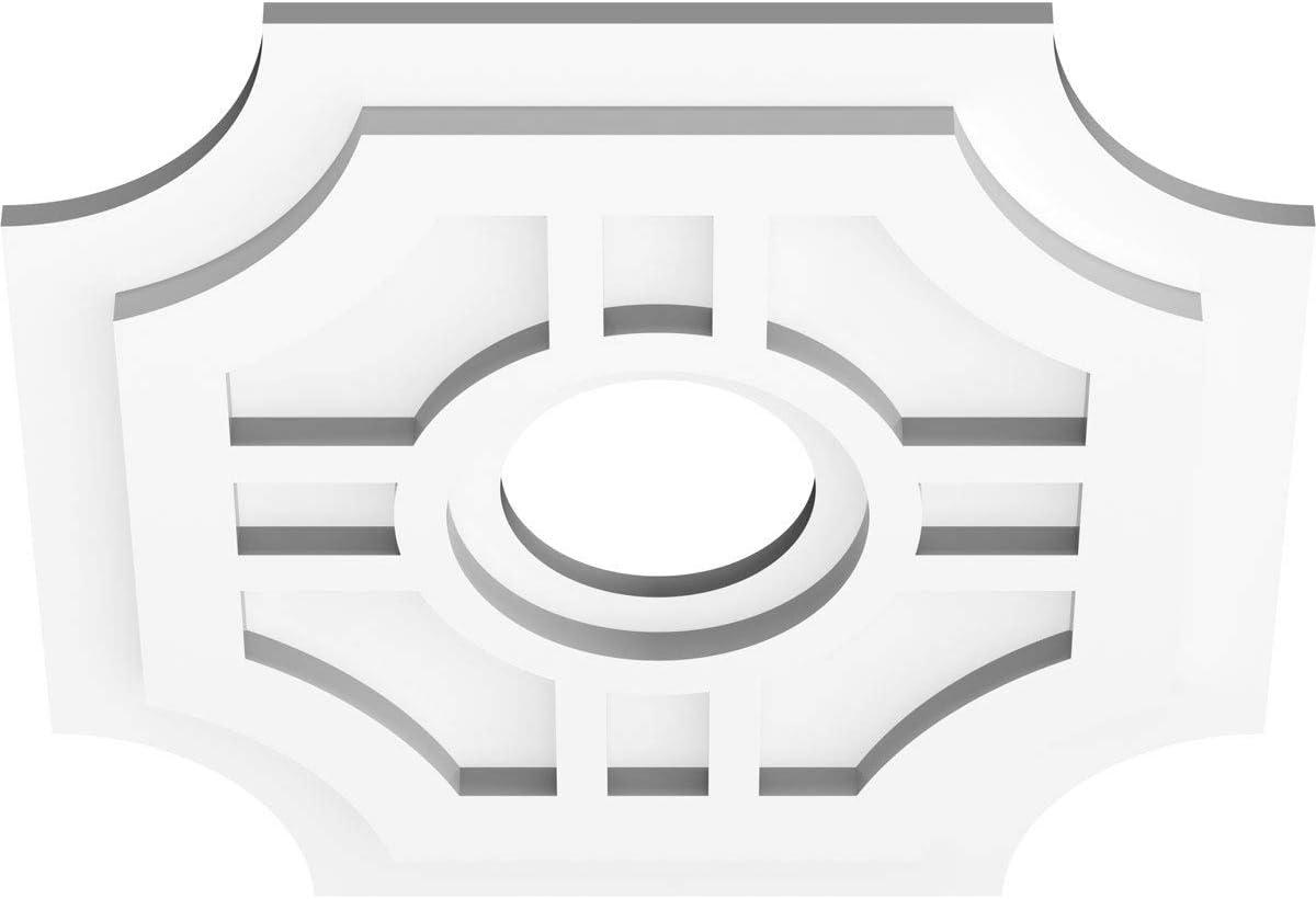 Ekena Millwork 30"OD x 5"ID x 9"C x 1"P Haus Architectural Grade PVC Contemporary Ceiling Medallion CMP16HS-04000