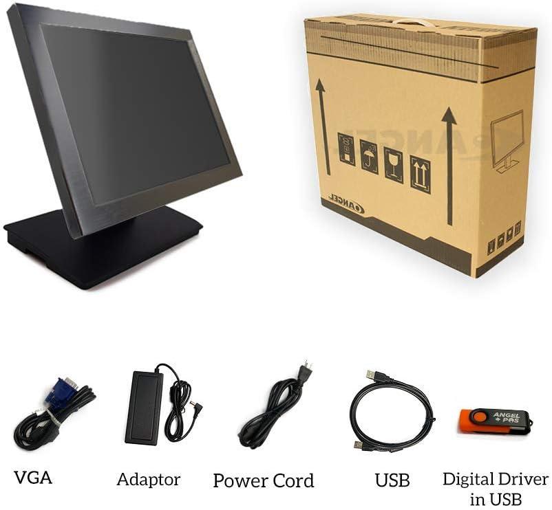 ANGEL POS 1006017 17-Inch POS TFT LCD TouchScreen Monitor, Black