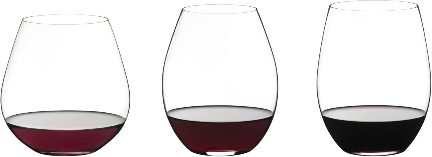 Clear Crystal Stemless Wine Glass Set for Pinot Noir, Syrah, and Cabernet/Merlot