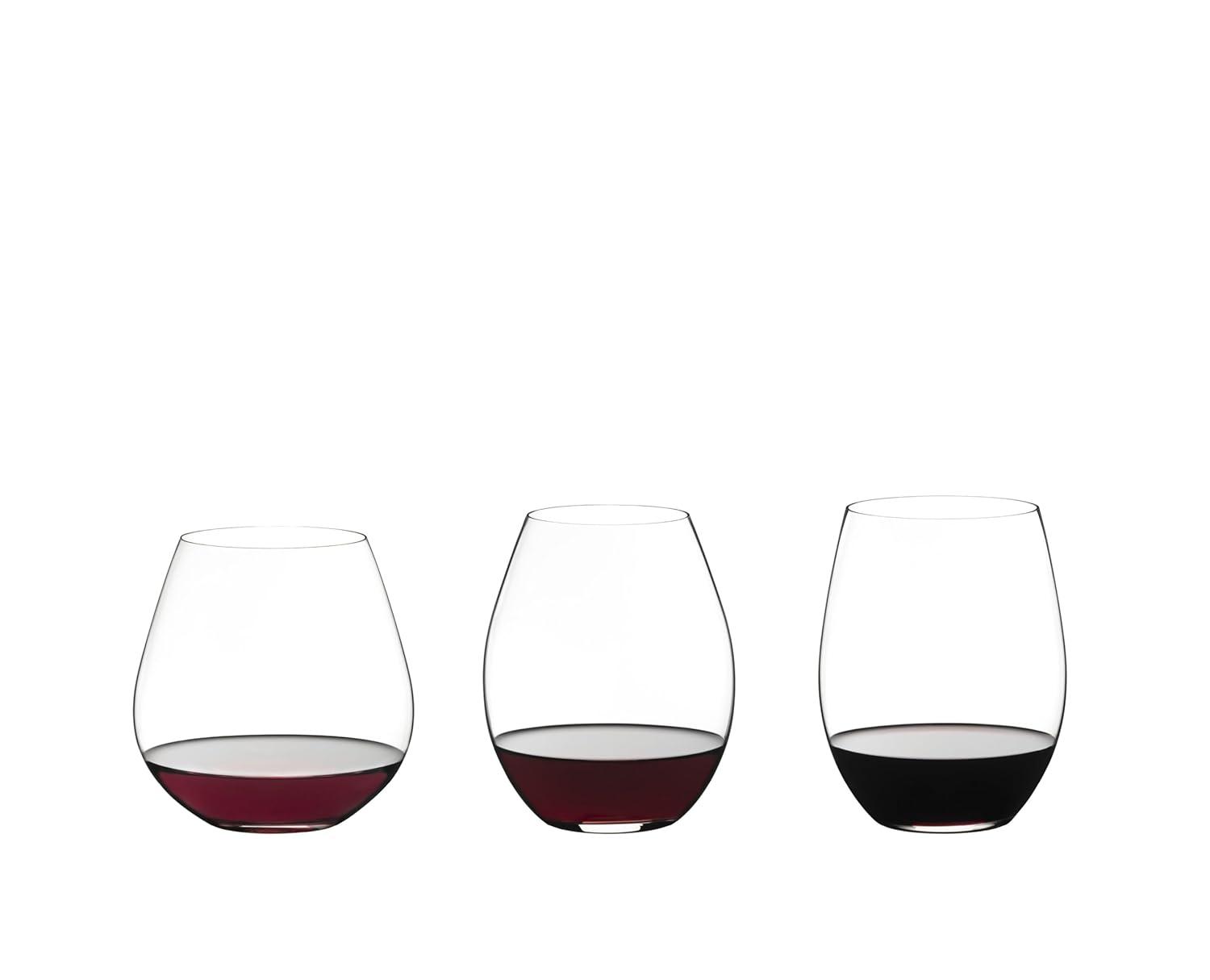 Clear Crystal Stemless Wine Glass Set for Pinot Noir, Syrah, and Cabernet/Merlot